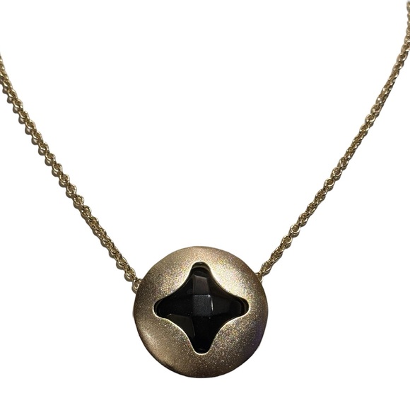 Kendra Scott Vintage Gold and Black Pendant Necklace - Picture 7 of 7